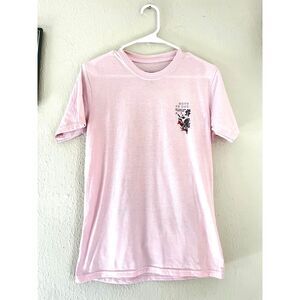Short sleeve pink floral t shirt; pastel streetwear